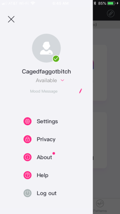 Control my plug, add me on the Lovense app @cagedfaggotbitch