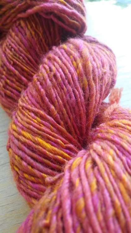 Singles club! Yarns spun/finished this week: rainbow from Nunoco&rsquo;s Nunopoly Smorgasbox; Gerber