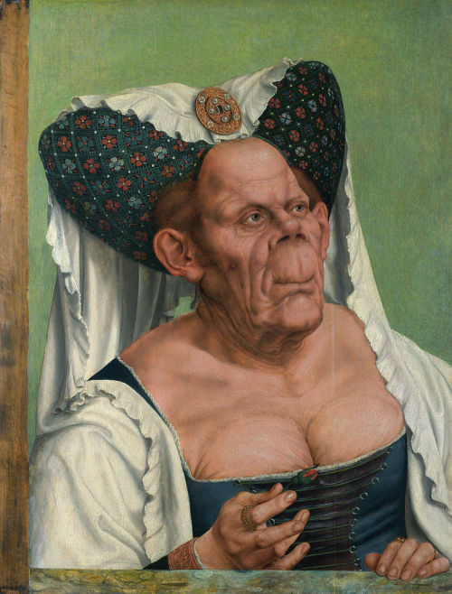 The ugly duchess purportedly Margaret, Countess of Tyrol by Quentin Matsys,  c.  1513
