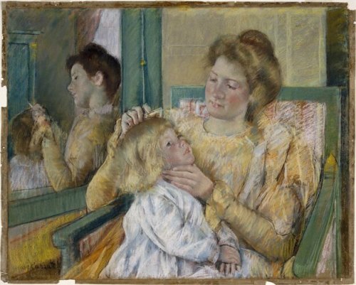 Mother Combing Her Child’s Hair, Mary Cassatt, ca. 1901, Brooklyn Museum: American ArtSize: 25