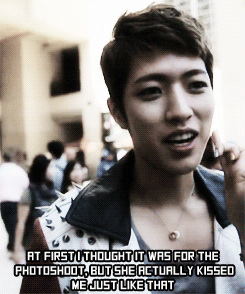 myungq:   Confused Sungyeol after someone kissed him          