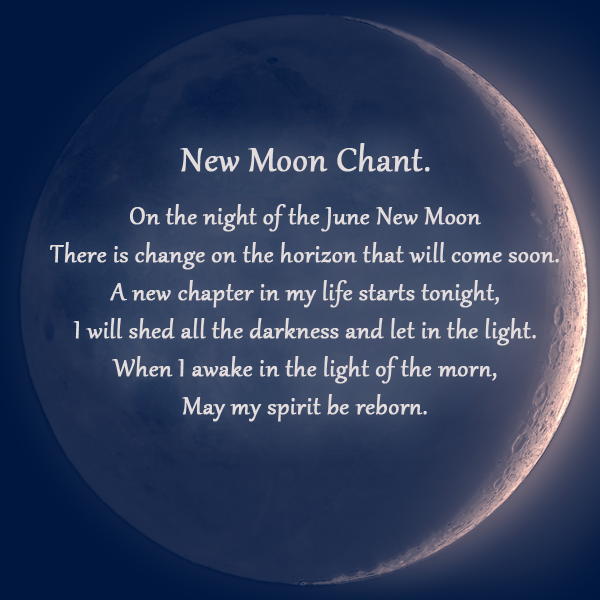 wiccateachings:  A new Moon chant. Tonight’s New Moon will bring changes in a new