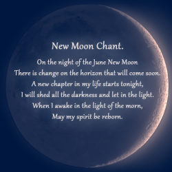 wiccateachings:  A new Moon chant. Tonight’s New Moon will bring changes in a new and positive direction.