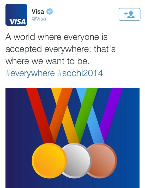 undefined-and-overlooked:Visa also throwing shade at Russian anti gay laws