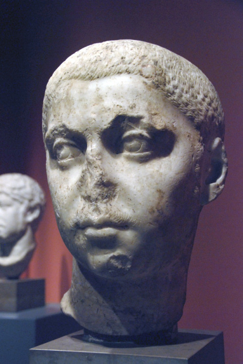 myglyptothek:Portrait of emperor Alexander Severus. C.225-226 AD. Fine-grained white marble. H. 31,9