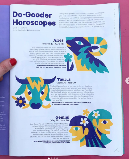 I’m so excited to share this project! I got to do the horoscope illustrations for @willamettew