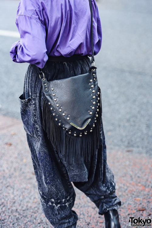 tokyo-fashion:16-year-old Japanese fashion student Airi on the street in Harajuku wearing a vintage 