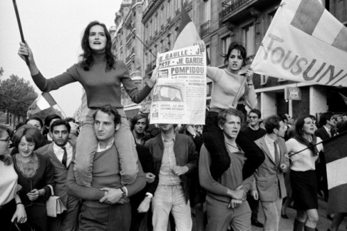 France. Paris. May 13th 1968. Worker and student demonstration from Republique to Denfert-Rochereau,