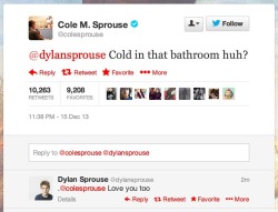 twenty-something-pilots:  Cole’s reaction when Dylan’s nude leaked was the best.