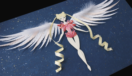 littlepaperforest: Sailor Moon mid transformation! *v*Made entirely out of cut paper. 