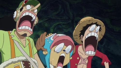 mugiwara-lucy:anime-daily:I absolutely love themThe three dorkateers and their big brother, Franky! 