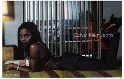 cashmerethoughtsss:  Foxy Brown for Calvin Klein, 1999