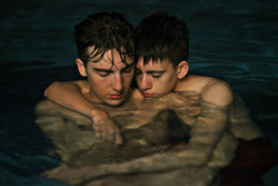night-rooms:   	Blue closeness by MillyCope    	Via Flickr: 	-holiday series -   I took this of burt and marco, last night 