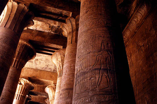 Columns in the Hypostyle Hall, Temple of Horus at Edfu
