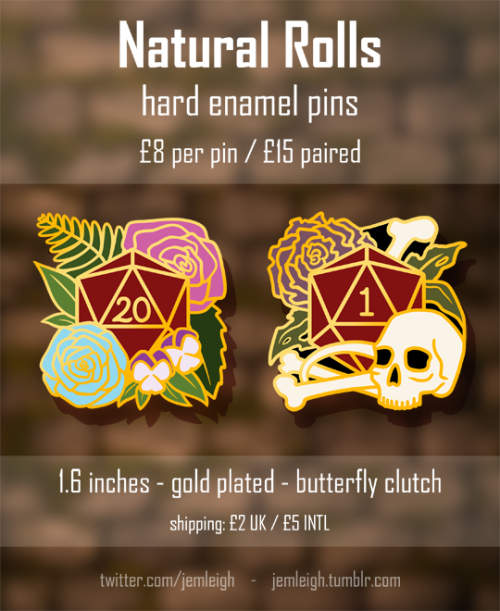  ☆ Preorders open! ☆ Dungeons and Dragons inspired hard enamel pins with gold plating, for the best 