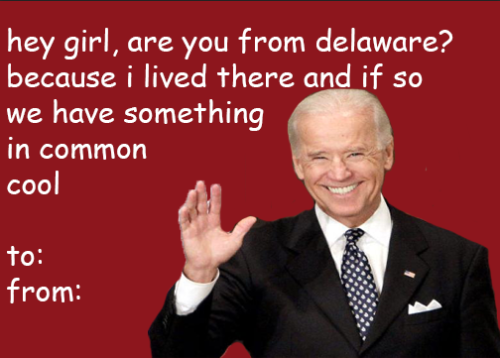 heritageposts: benjaminskanklin:party boy biden just droppin in to let you know how fine you’r