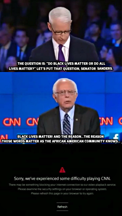 nevaehtyler:  This is what happened when Bernie Sanders was asked if all lives matter or black lives