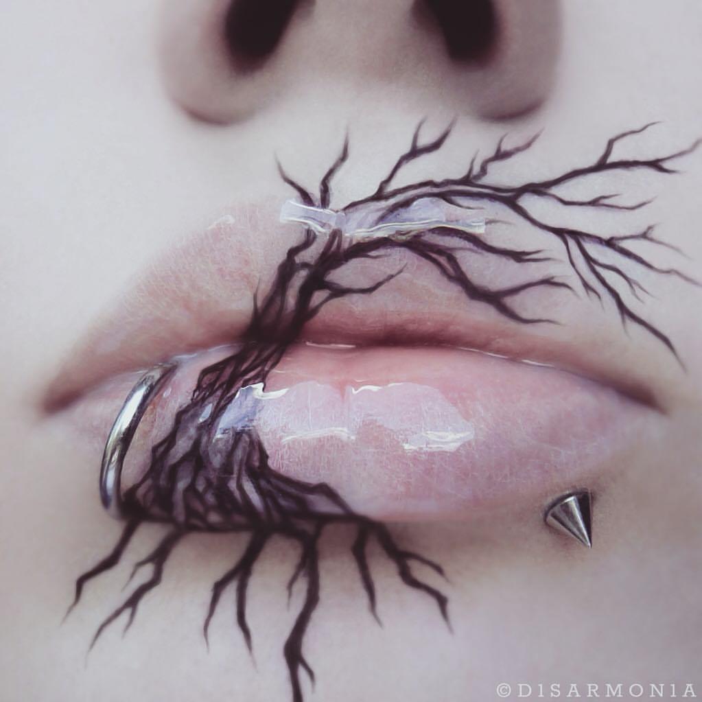 socialpsychopathblr:Makeup by Veronica Anrathi (D1sarmon1a)