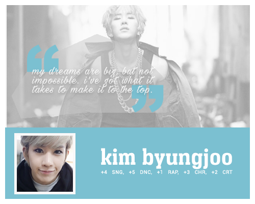 &gt;&gt;| kim byungjoo {b-joo} :: 970108 :: nova hopeful :: delivery boy |&lt;&