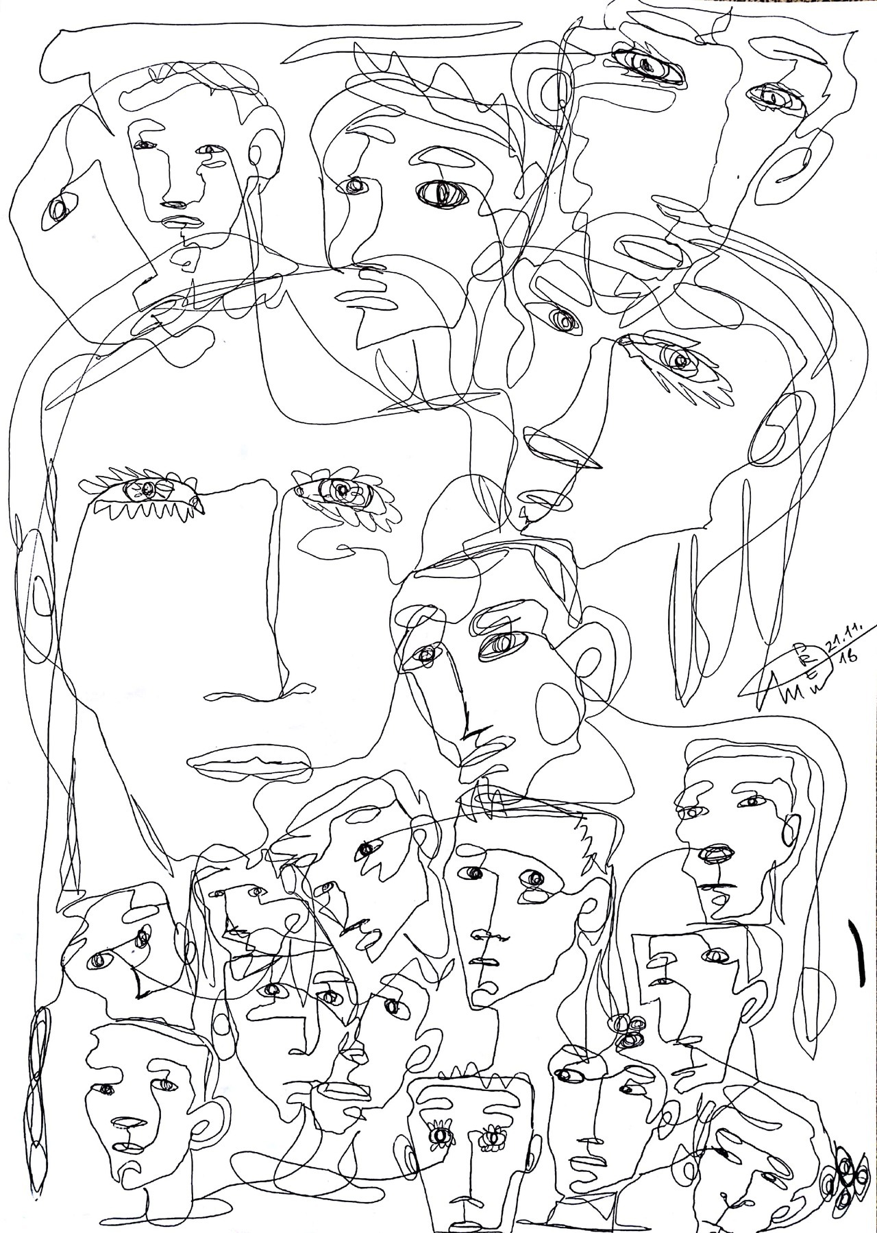 one line drawing on Tumblr