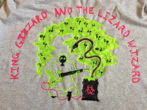 I made my dad and I t-shirts for the King Gizzard and the Lizard Wizard tomorrow!