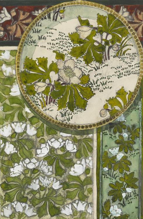 Studie zu Blumenornament / Study for floral ornament, 1899, Augusto Giacometti (1877 - 1947) - Penci
