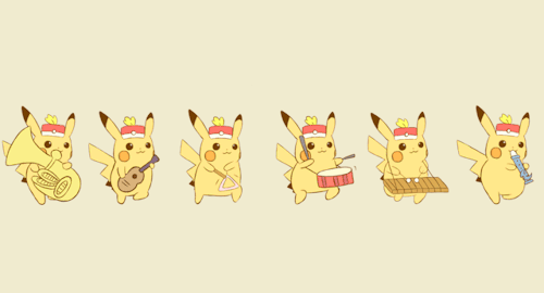 chocomiru02 - One Last Pikachu Band Gif! You can check it out...