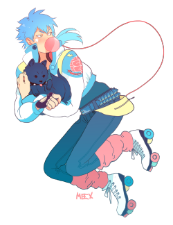 meexart:  Roller blading Aoba for Acen ☆ 