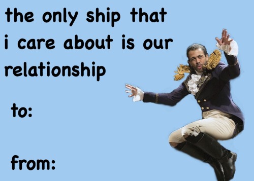 our-young-nation:It’s never to early to start thinking about Hamiltines Day!