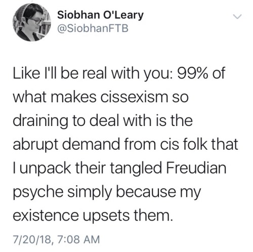 transgirlpinup: seranine:  “scratch a transphobe and a misogynist bleeds” siobhan o'leary gives us a