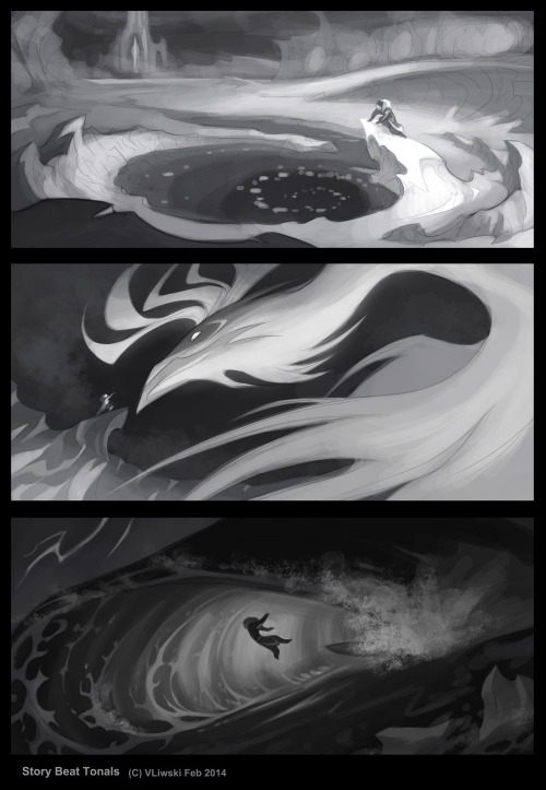 zebrafeets-art:These are some story and environment sketches from my senior project about Sedna, the