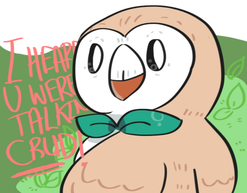 okapiandpaste:Alola Challenge: DAY 1 - Favorite Starter(a little late) but it’s rowlet. I love