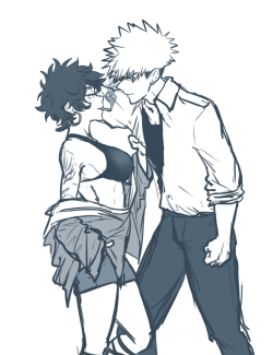 insanemarshmallow:  @equal-shipping *GLOMP*Kacchan is the ex and Dabi is the new boo who has been /quite/ the influence on Deku~