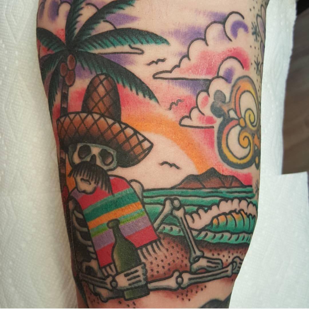 Beach Bum SemiPermanent Tattoo Lasts 12 weeks Painless and easy to  apply Organic ink Browse more or create your own  Inkbox   SemiPermanent Tattoos