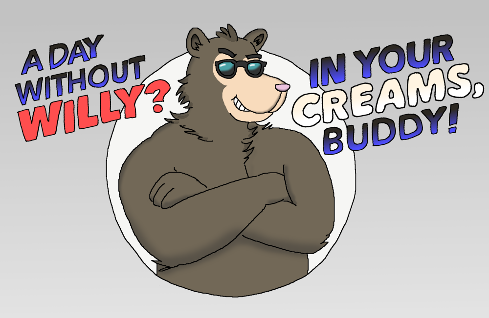 kangarooboner:  Redacteur drew a Willy Bear/Big Dog/#CREAMSTER mashup OMFG
