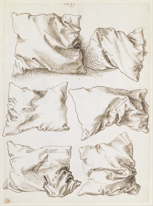 design-is-fine:Albrecht Dürer, six pillows (verso), pen and brown ink, 1493. The Metropolitan Museum of Art.