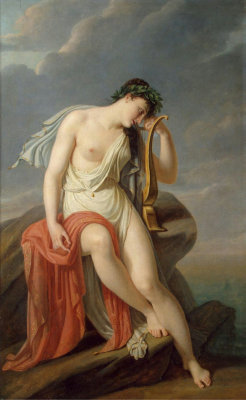 lionofchaeronea:  Sappho on the Leucadian Cliff, Pierre-Narcisse Guérin, early 19th cent. 