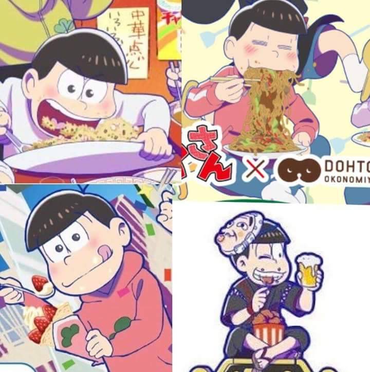 pics-of-karamatsu-eating:  Haha bamboozled It’s Oso this time