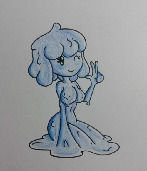 Sex A coloured pencil sketch of Silia the Slime, pictures