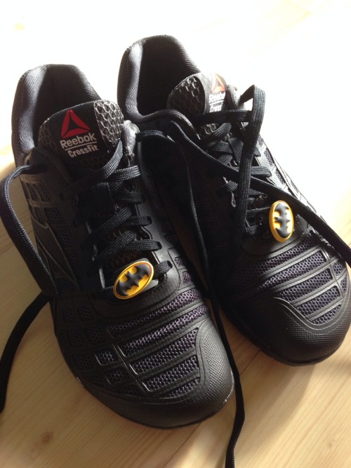 new shoes,same weak-ass lifts.batman logoproduced by: jibbitz