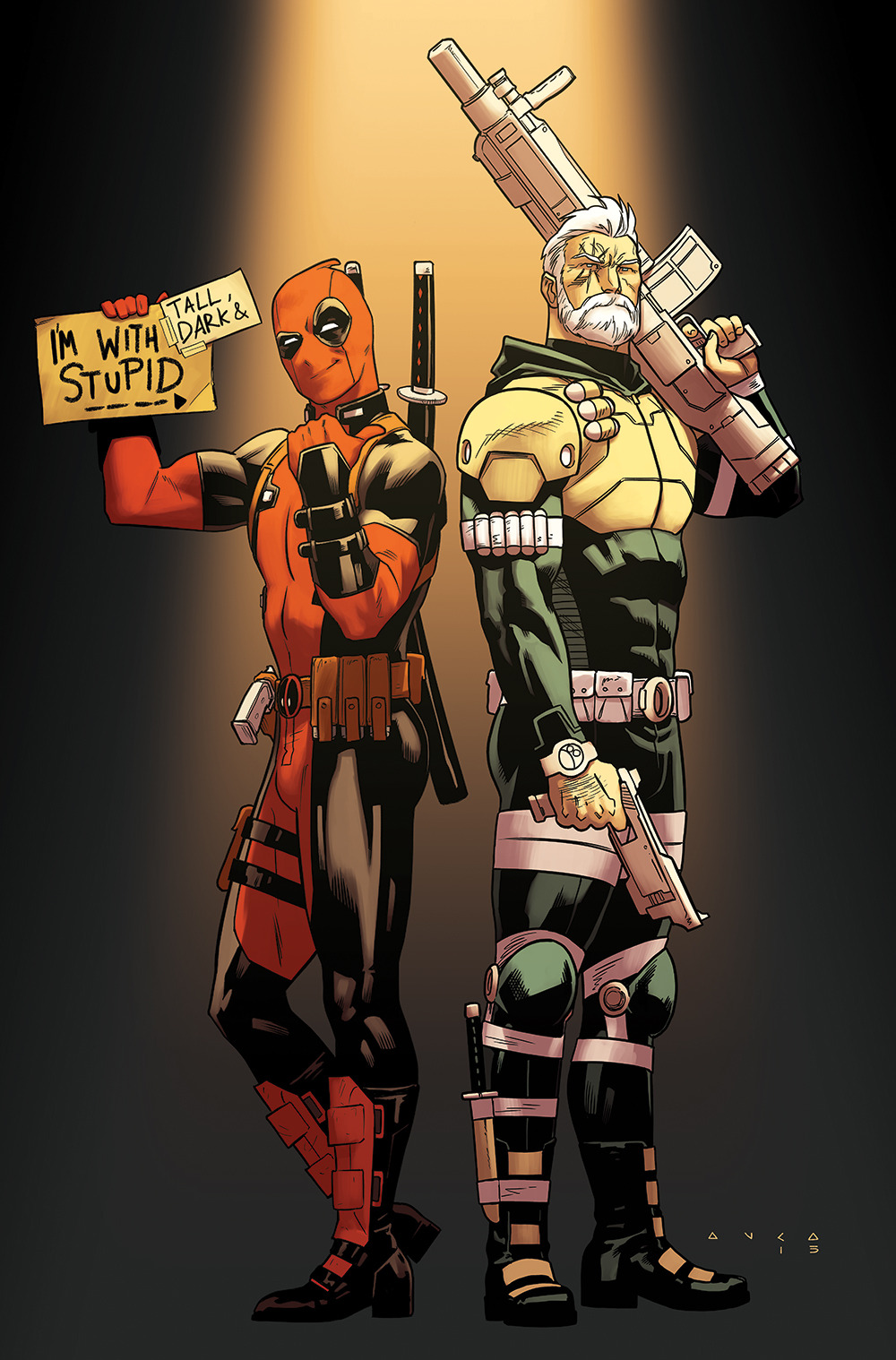 kristaferanka:  my variant cover for Deadpool &amp; Cable 