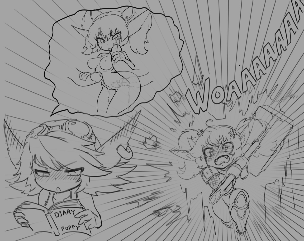 maaayhemart:  quick doodle with yordles  ◆  Patreon ◆ Picarto ◆ Piczel ◆