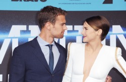 fuckyeahdamose:  Shailene&amp;Theo at  ‘Divergent’ Berlin Premiere 