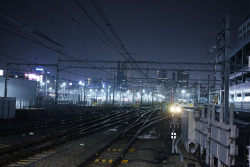 jnightscape:  Multiple train tracks in Tokyo.