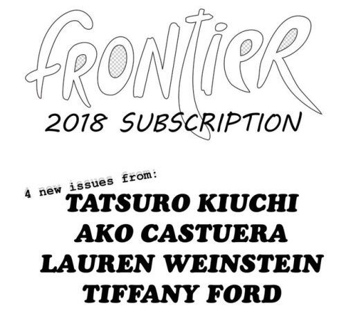 Very excited to remind folks here… the FRONTIER 2018 SUBSCRIPTION offer is now available!  Fo