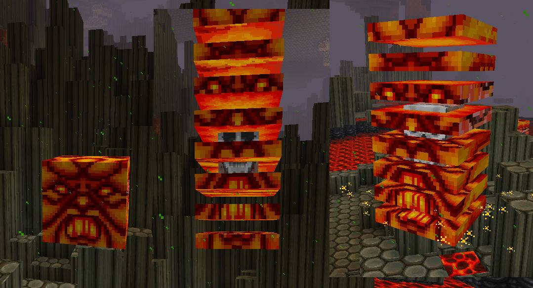 Minecraft screenshot of magma cube.