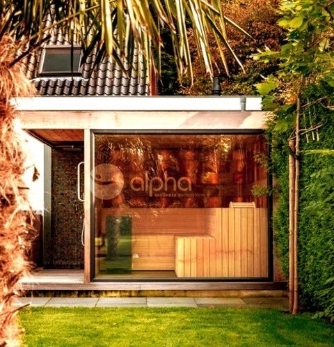 Modern DeckMid-sized Modern Backyard Outdoor Shower Deck With An Extension To The Roof For The Outdoor