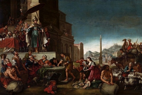 Joseph Selling Grain in Egypt, Bartholomeus Breenbergh or workshop, after 1644