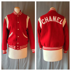 etsygold:  Chanel varsity jacket(more information,