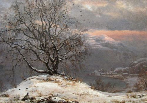 catonhottinroof:  Johan Christian Claussen Dahl (1788-1857)  Birch tree in winter, 1838 